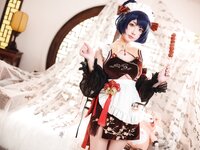 [Cosplay] Abaorabbit 阿包也是兔娘 - Xiangling Maid 香菱女仆