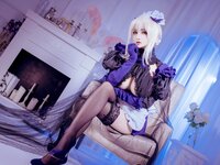 [Cosplay] Rioko 凉凉子 - Black gun stupid maid 黑枪呆女仆