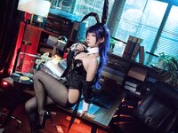 [Cosplay] 是三不是世w 喜多川海梦 紫发兔女郎