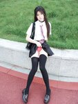 [Cosplay] Jinji Qihua 緊急企劃 - Black Silk JK 黑丝JK