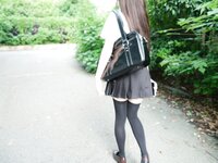 [Cosplay] Jinji Qihua 緊急企劃 - Black Silk JK 黑丝JK