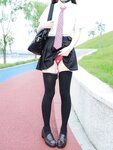 [Cosplay] Jinji Qihua 緊急企劃 - Black Silk JK 黑丝JK