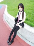 [Cosplay] Jinji Qihua 緊急企劃 - Black Silk JK 黑丝JK