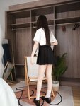 [Cosplay] Jinji Qihua 緊急企劃 - Black Silk JK 黑丝JK