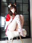 [Cosplay] YiXiaoYangZe 一小央泽 - Christmas deer costume 圣诞装 鹿