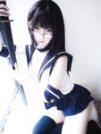 [Cosplay] YiXiaoYangZe 一小央泽 - Katana and Sailor Suit 武士刀与水手服