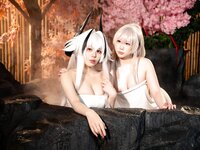 [Cosplay] 九言 小瑶幺幺 喜茶苍苍子 碧蓝 温泉之旅