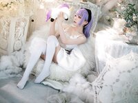 [Cosplay] Wang Pang u 王胖胖u - Unicorn pajamas 独角兽睡衣