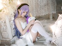 [Cosplay] Wang Pang u 王胖胖u - Unicorn pajamas 独角兽睡衣