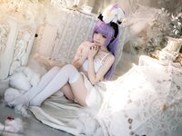 [Cosplay] Wang Pang u 王胖胖u - Unicorn pajamas 独角兽睡衣