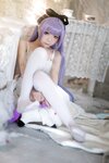 [Cosplay] Wang Pang u 王胖胖u - Unicorn pajamas 独角兽睡衣