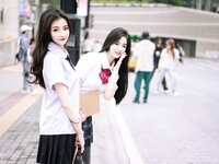 [Cosplay] 鱼子酱Fish 谭小灵 双人JK