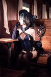 [Cosplay] Wang Pang u 王胖胖u - Cheshire cheongsam 柴郡旗袍