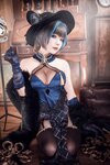 [Cosplay] Wang Pang u 王胖胖u - Cheshire cheongsam 柴郡旗袍