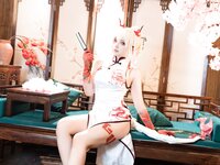 [Cosplay] 小和甜酒 橙风千雅 年夕旗袍双人御守