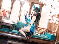 [Cosplay] 小和甜酒 橙风千雅 年夕旗袍双人御守