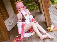 [Cosplay] 前羽 rr 原神 八重神子