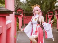 [Cosplay] 前羽 rr 原神 八重神子