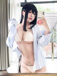 [Cosplay] 半半子 碧蓝航线 大凤L2D泳装