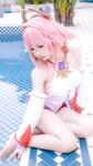 [Cosplay] 樱梨梨 八重神子泳装