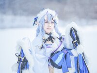 [Cosplay] 音琴ひつじ - 雪鬼草子