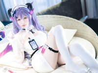 [Cosplay] 樱梨梨 刻晴魅魔护士