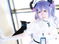 [Cosplay] 樱梨梨 刻晴魅魔护士