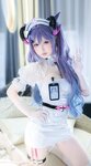 [Cosplay] 樱梨梨 刻晴魅魔护士