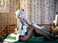 [Cosplay] 屑雪雪鸭 甘雨 青花瓷旗袍