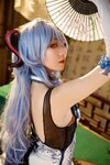 [Cosplay] 屑雪雪鸭 甘雨 青花瓷旗袍