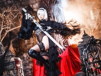 [Cosplay] Mizhi Mao Qiu - Honey Cat 2B 蜜汁猫裘机械纪元 2B