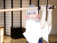 [Cosplay] 樱梨梨 绫华剑道服