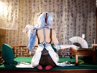 [Cosplay] 屑雪雪鸭 – 甘雨青花瓷旗袍[50P-199MB]