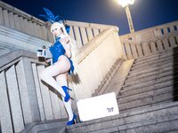 [Cosplay] 樱落酱w 蔚蓝档案 toki兔女郎