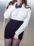 [Cosplay] 麻花麻花酱 OL白衬衫姐姐