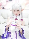 [Cosplay] Nagisa 魔物喵 - NAGISA Monster Selfie 05 NAGISA魔物喵自撮り05 エミリア (動画入り)