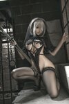 [Cosplay] Chun Momo 蠢沫沫 - 2B Black wedding dress 2B 黑婚纱