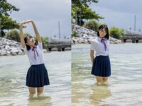 [Photobook] 粒楽あむ グラビア写真集 南の風に包まれて