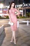 [Cosplay] 王馨瑶Yanni 粉色包臀碎花裙
