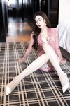 [Cosplay] 王馨瑶Yanni 粉色包臀碎花裙