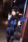 [Cosplay] 香草喵露露写真 十一月舰长 女警