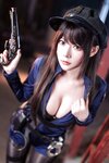 [Cosplay] 香草喵露露写真 十一月舰长 女警