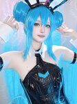 [Cosplay] PurinPuppy 屿鱼 - Hatsune bunny girl 初音 兔女郎