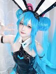 [Cosplay] PurinPuppy 屿鱼 - Hatsune bunny girl 初音 兔女郎