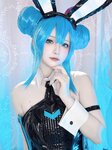 [Cosplay] PurinPuppy 屿鱼 - Hatsune bunny girl 初音 兔女郎