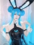 [Cosplay] PurinPuppy 屿鱼 - Hatsune bunny girl 初音 兔女郎