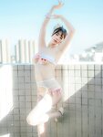 [Cosplay] Tina 很妖孽呀 - Pink garter stockings cat girlfriend 粉色吊带袜猫女友
