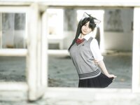 [COSPLAY] 樱井宁宁 - 废墟jk