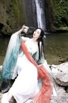 [Cosplay] 王馨瑶Yanni 绿色古装 瀑布