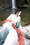 [Cosplay] 王馨瑶Yanni 绿色古装 瀑布